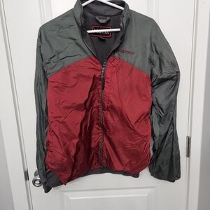 Marmot Gray And Red Windbreaker Jacket – Men’s Medium
